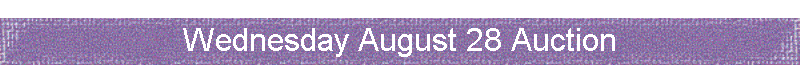 Wednesday August 28 Auction