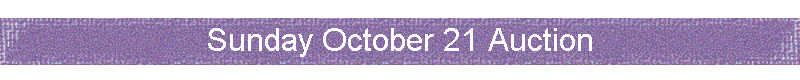 Sunday October 21 Auction
